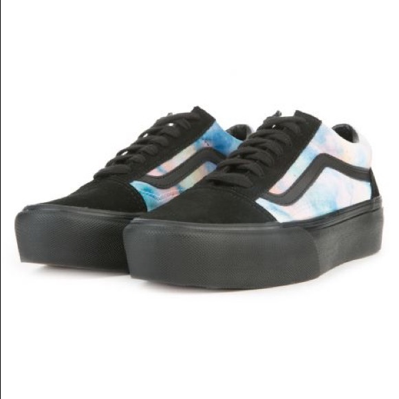 tie dye platform vans